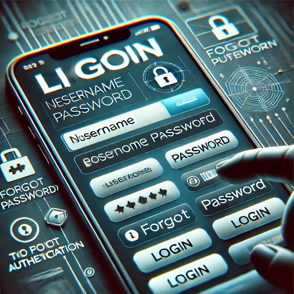 A secure and user-friendly login interface for the Nuebe Gaming platform, featuring input fields for username and password, a "Login" button, and options for account recovery such as "Forgot Password?". The design emphasizes security with two-factor authentication icons and a sleek, mobile-friendly layout.